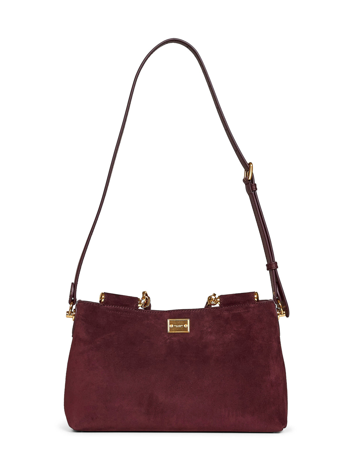 Dolce & Gabbana Women Burgundy Vittoria Medium Handbag With Shoulder Strap DOLCE & GABBANA