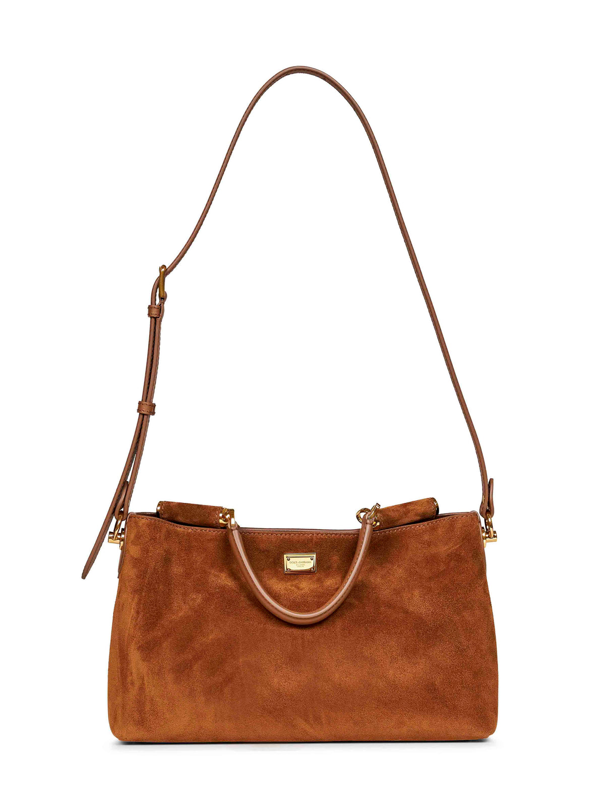 Dolce & Gabbana Women Camel Vittoria Medium Handbag With Shoulder Strap DOLCE & GABBANA