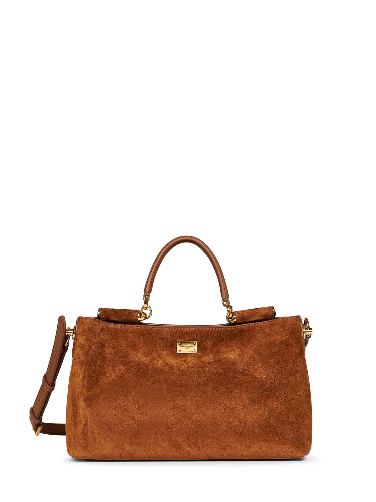 Dolce & Gabbana Women Camel Vittoria Medium Handbag With Shoulder Strap DOLCE & GABBANA