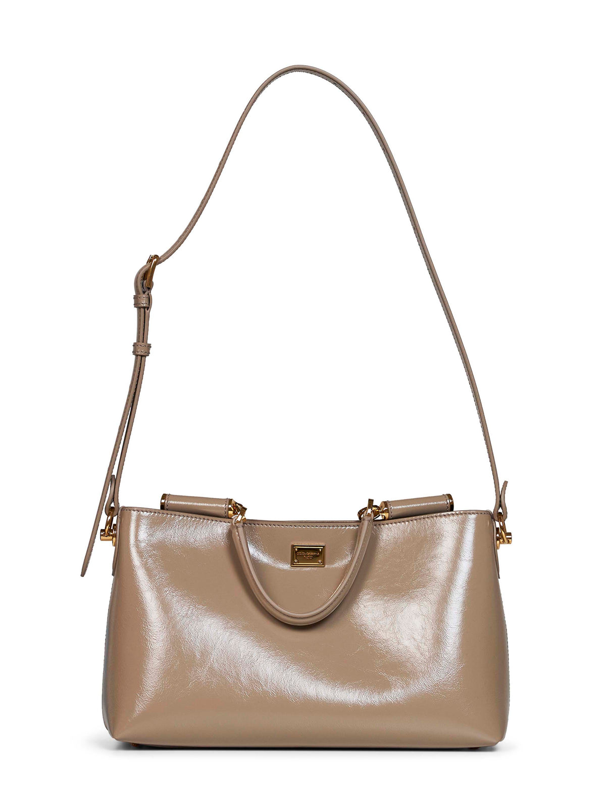 Dolce & Gabbana Women Taupe Vittoria Medium Handbag With Shoulder Strap DOLCE & GABBANA