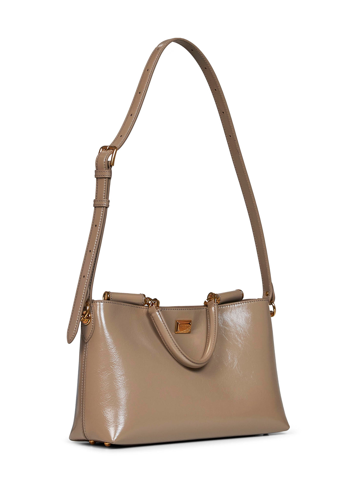 Dolce & Gabbana Women Taupe Vittoria Medium Handbag With Shoulder Strap DOLCE & GABBANA