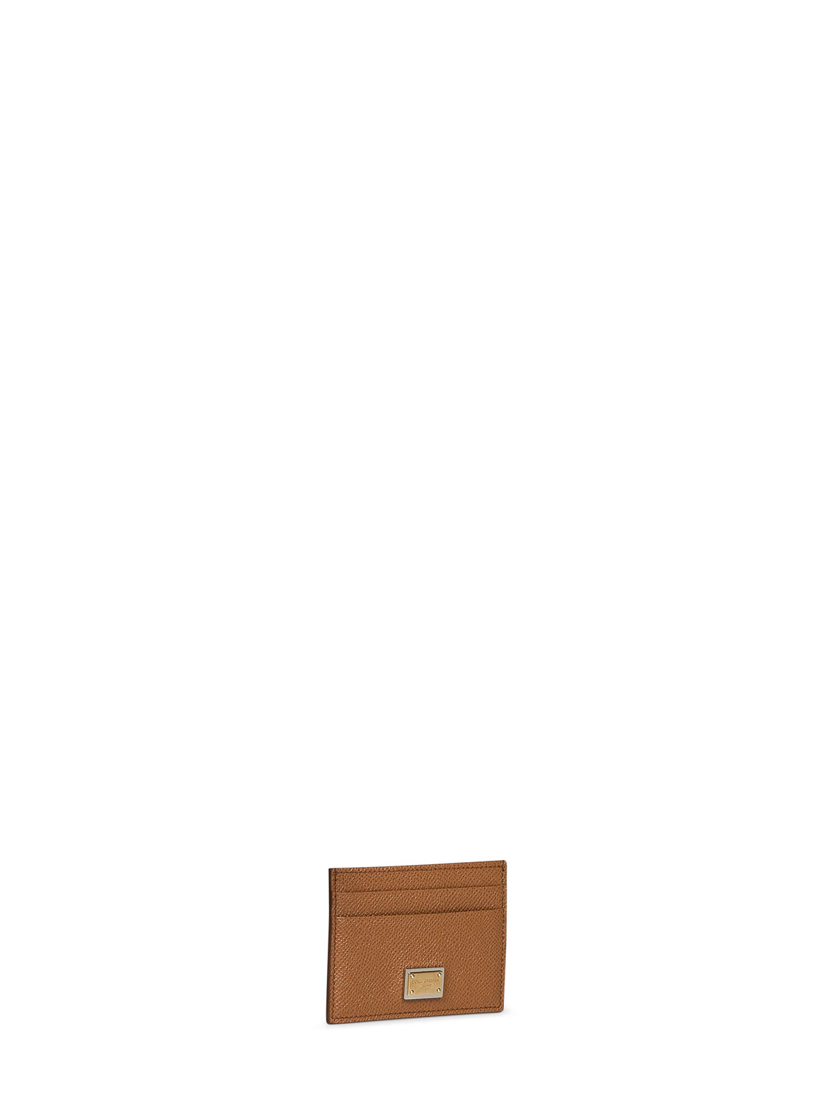 Dolce & Gabbana Women Caramel Dauphine Calf Leather Card Holder DOLCE & GABBANA