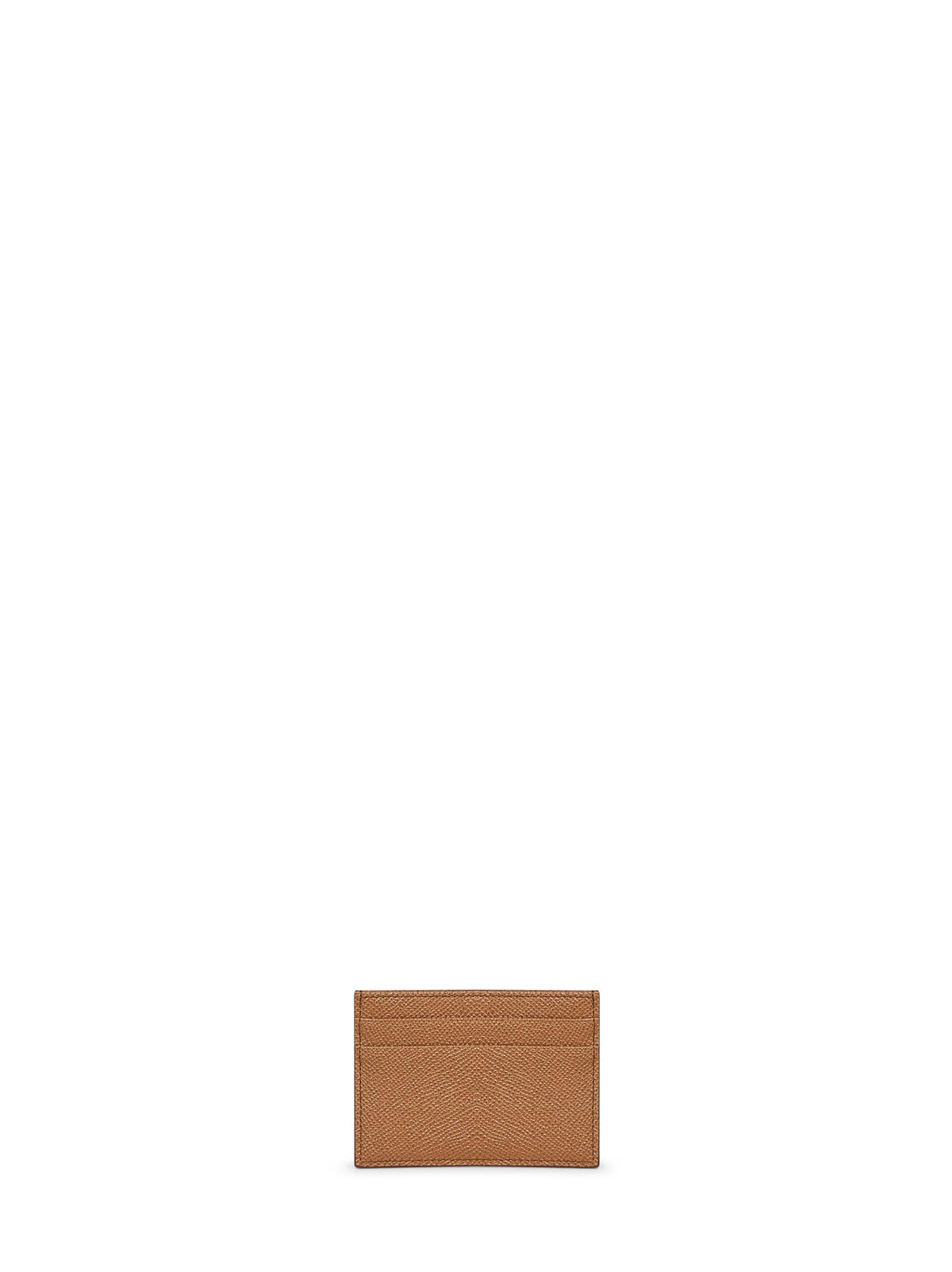 Dolce & Gabbana Women Caramel Dauphine Calf Leather Card Holder DOLCE & GABBANA