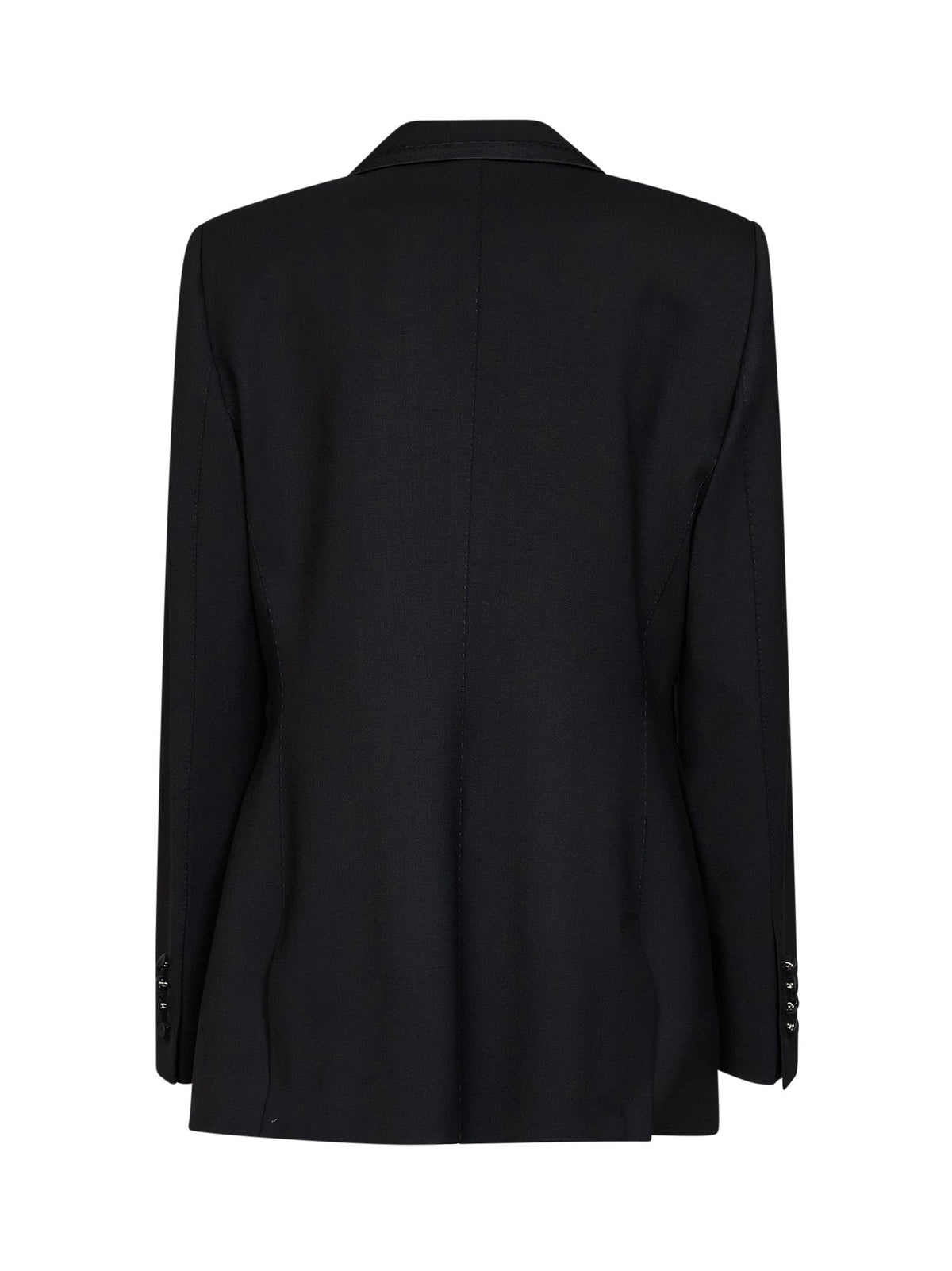 Dolce & Gabbana Women Black Stretch Twill Turlington Single-Breasted Jacket DOLCE & GABBANA
