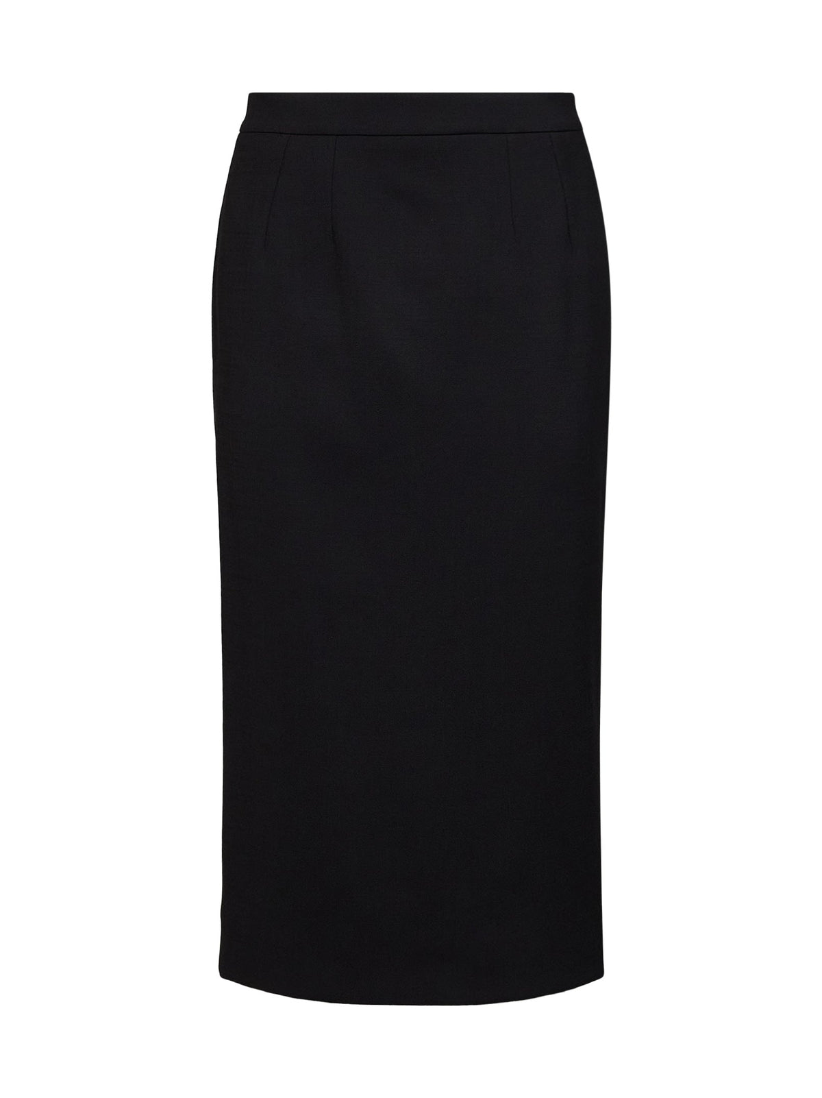 Dolce & Gabbana Women Black Stretch Wool Midi Pencil Skirt DOLCE & GABBANA