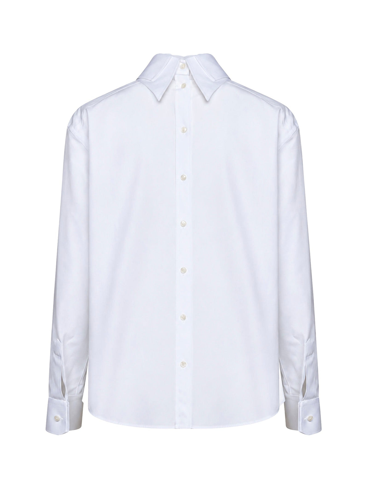 Dolce & Gabbana Women White Cotton Poplin Shirt With Double Collar DOLCE & GABBANA