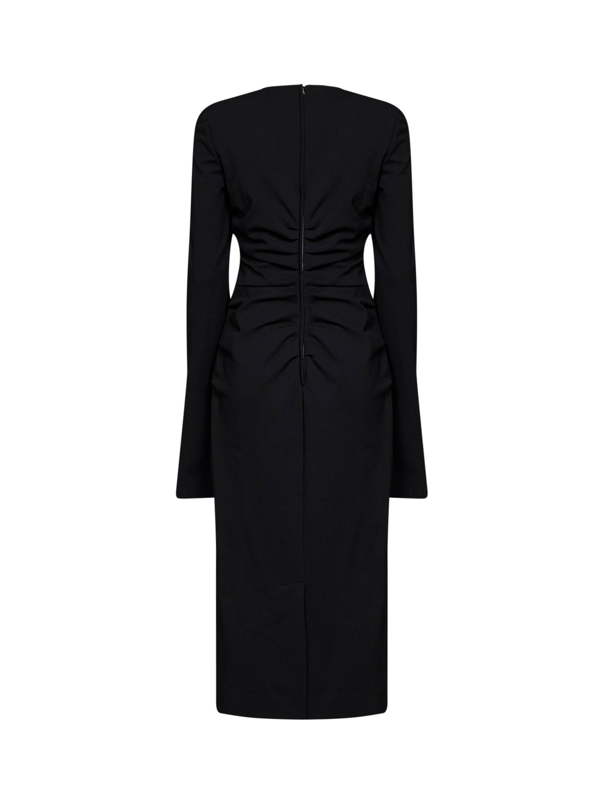 Dolce & Gabbana Women Black Jersey Midi Sheath Dress DOLCE & GABBANA