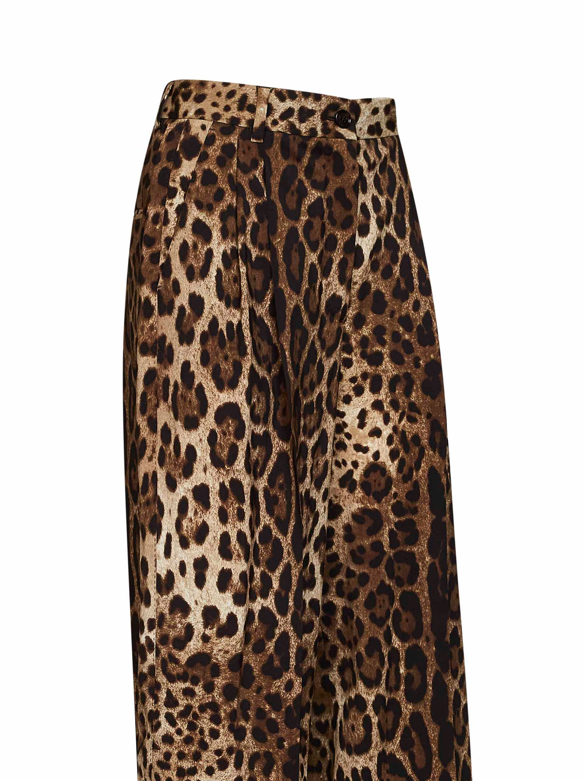 Dolce & Gabbana Women Leo-Print Stretch Wool Wide-Leg Trousers DOLCE & GABBANA
