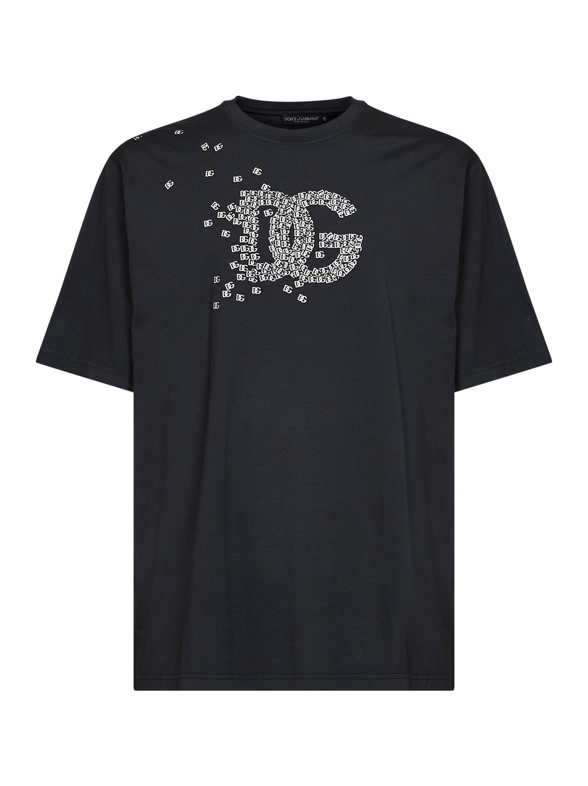 Dolce & Gabbana Men Black Cotton Logo-Printed T-Shirt DOLCE & GABBANA