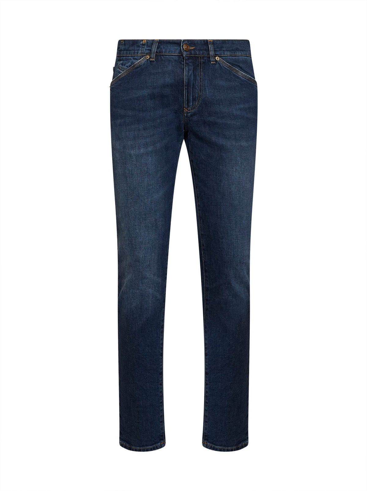 Dolce & Gabbana Men Blue Cotton Denim Skinny Jeans DOLCE & GABBANA