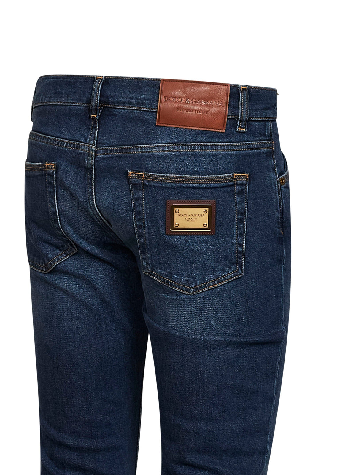 Dolce & Gabbana Men Blue Cotton Denim Skinny Jeans DOLCE & GABBANA