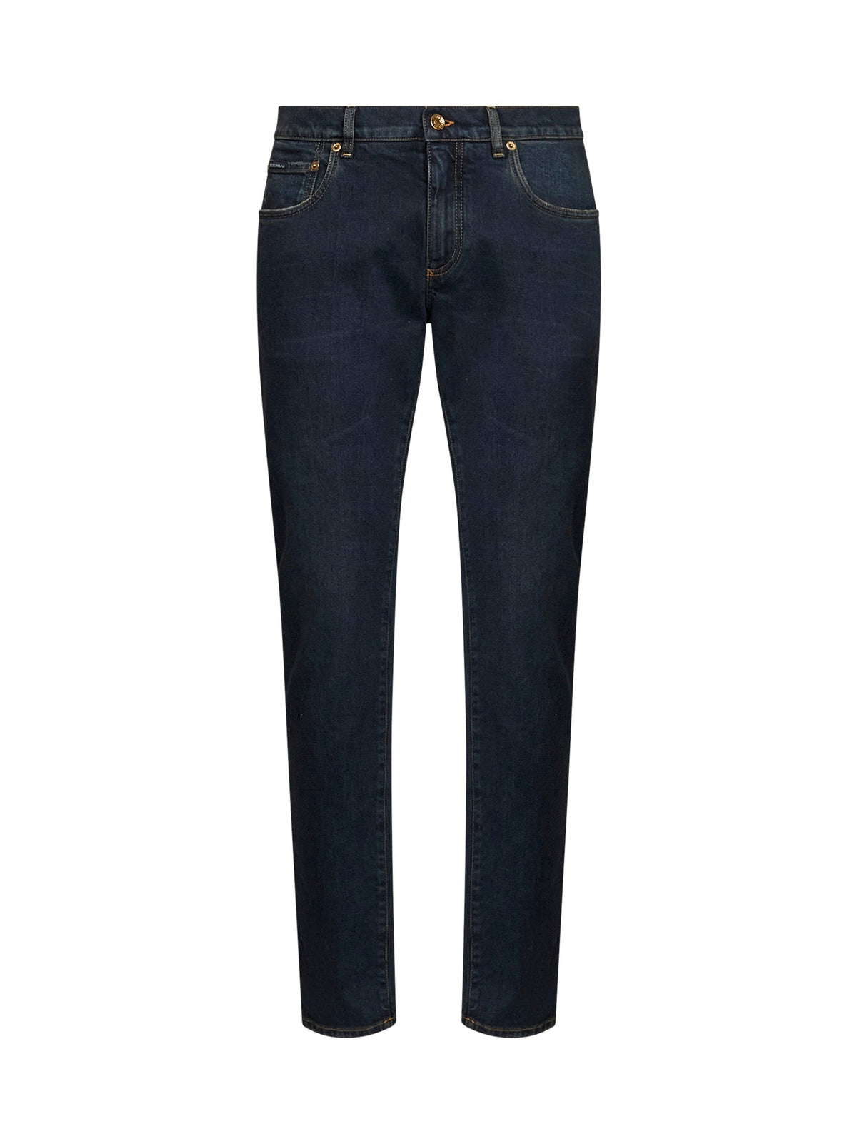 Dolce & Gabbana Men Blue Stretch Cotton Denim Slim Jeans DOLCE & GABBANA