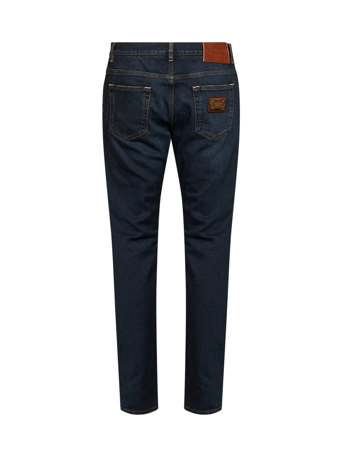 Dolce & Gabbana Men Blue Stretch Cotton Denim Slim Jeans DOLCE & GABBANA