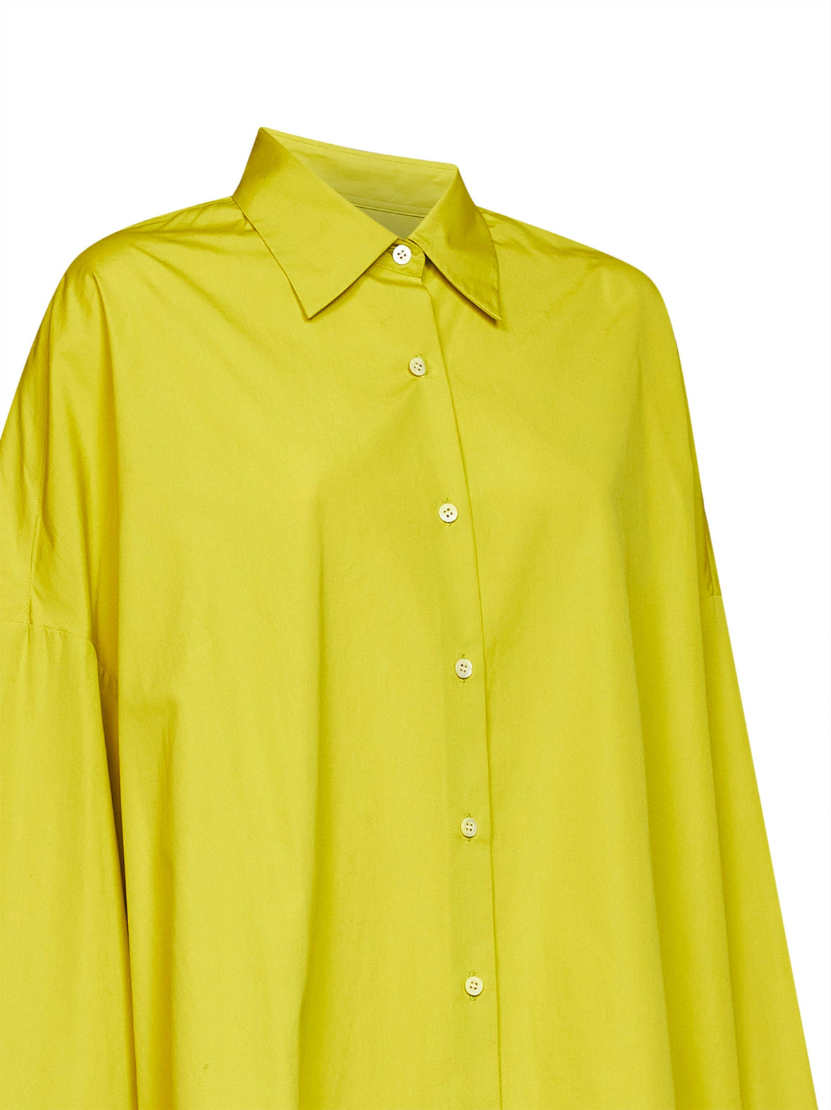 Dries Van Noten Women Lime Poplin Casia Cocoon Shirt DRIES VAN NOTEN