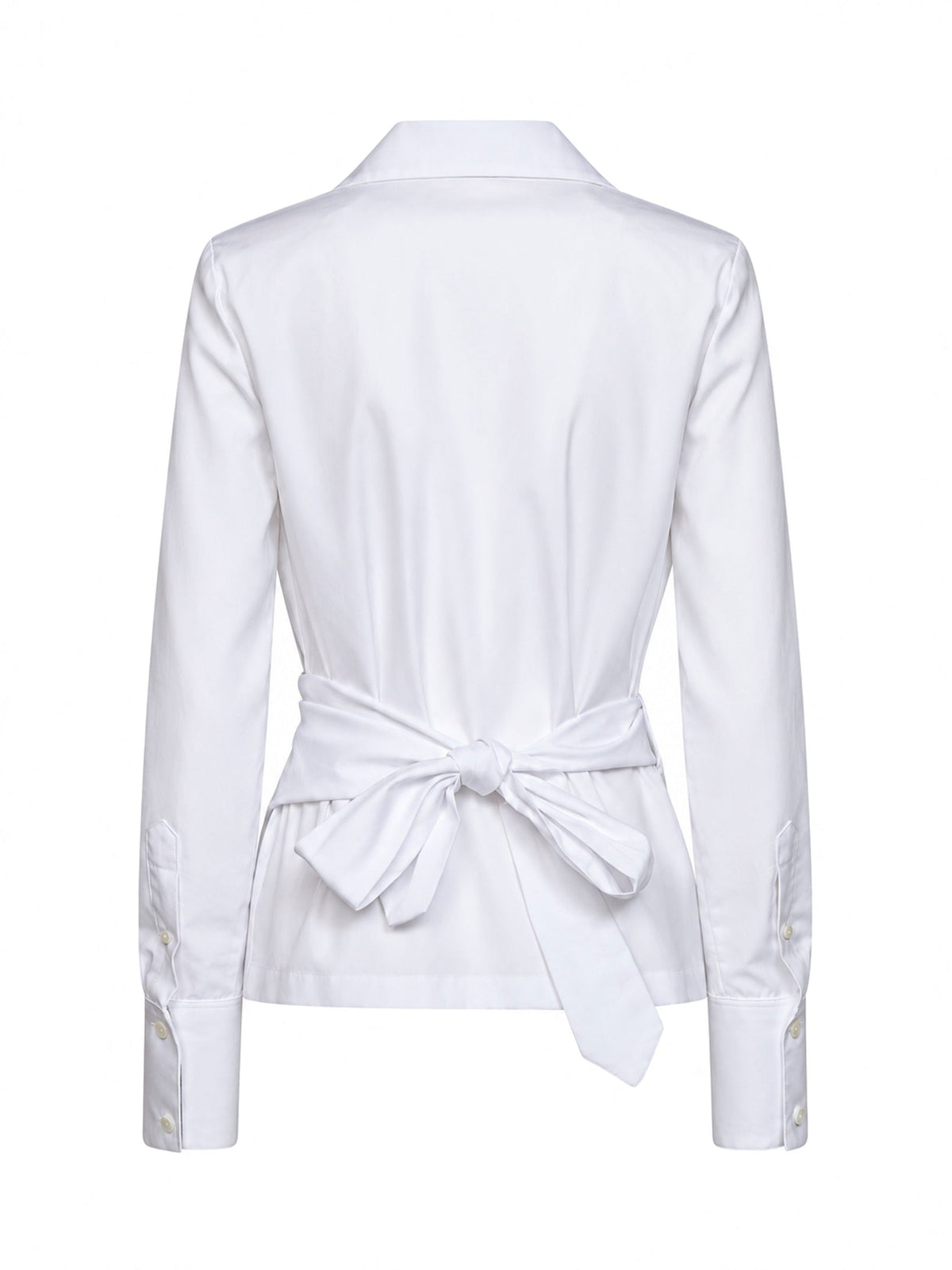 Dries Van Noten Women White Cotton Poplin Wrap Shirt DRIES VAN NOTEN