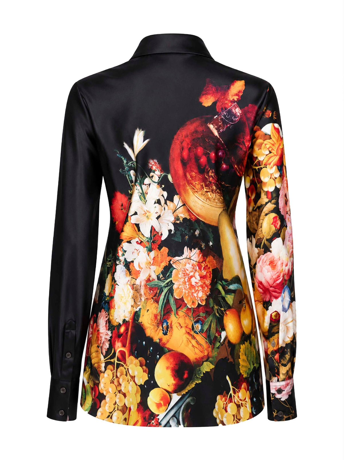Dries Van Noten Women Black Flemish Painting-Print Silk Calima Shirt DRIES VAN NOTEN