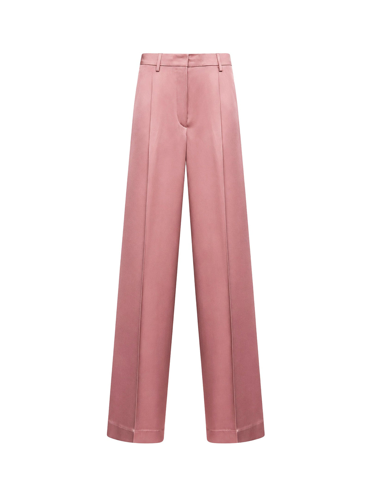 Dries Van Noten Women Old Rose Fluid Crepe Satin Portias Straight-Leg Trousers DRIES VAN NOTEN