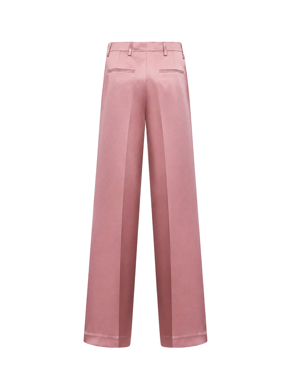 Dries Van Noten Women Old Rose Fluid Crepe Satin Portias Straight-Leg Trousers DRIES VAN NOTEN