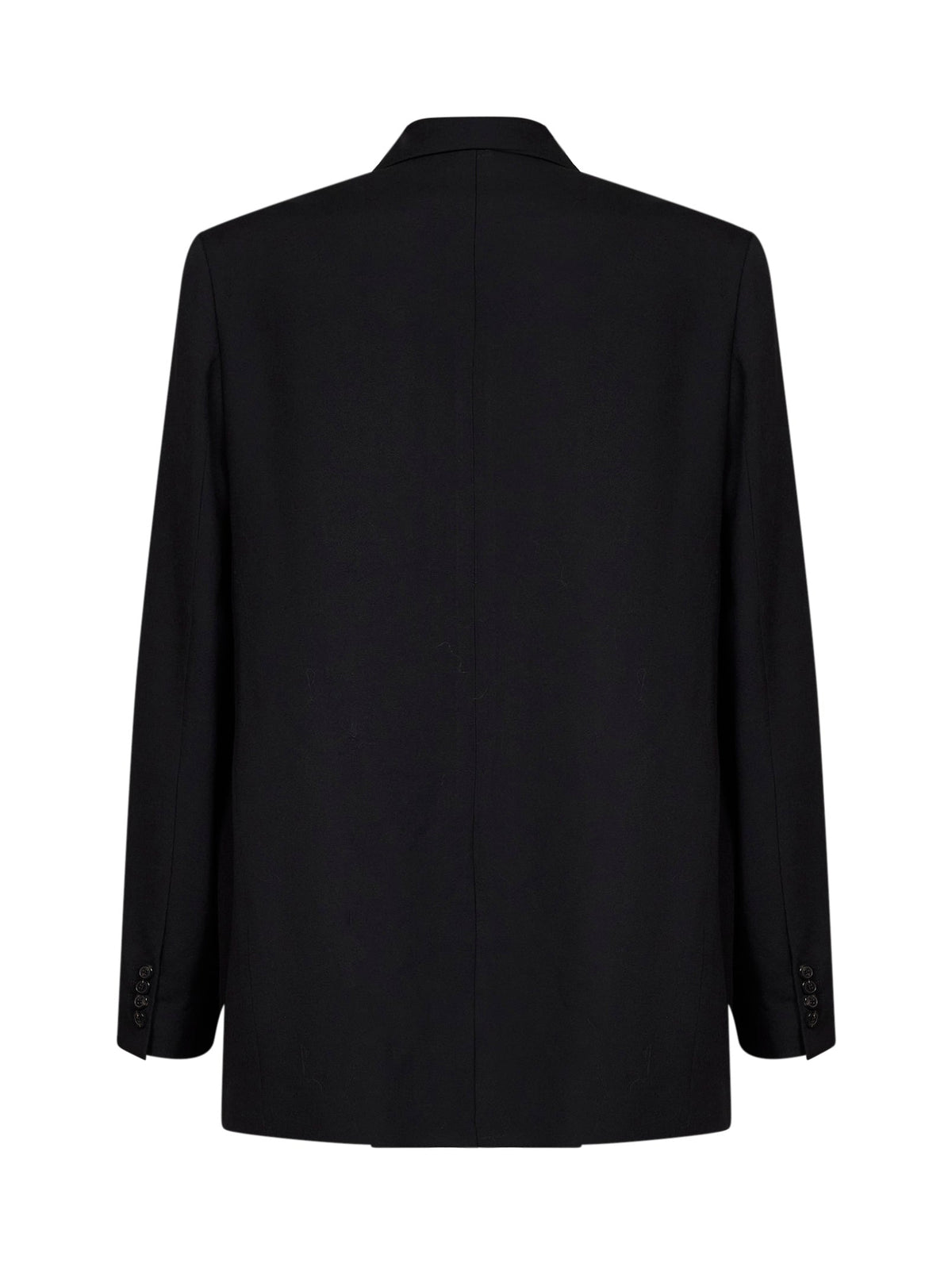 Dries Van Noten Men Black Wool Canvas Bosier Double-Breasted Jacket DRIES VAN NOTEN
