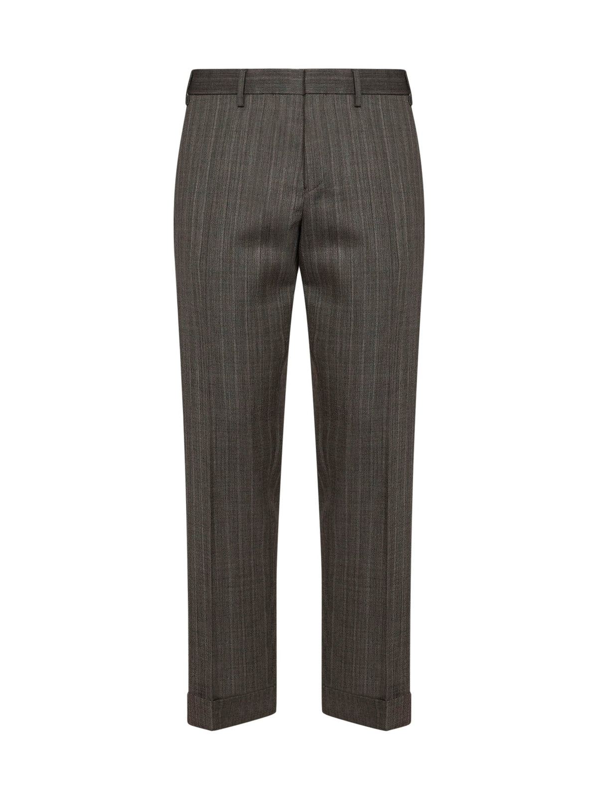 Dries Van Noten Men Cement Chevron Wool Philip Tailored Trousers DRIES VAN NOTEN