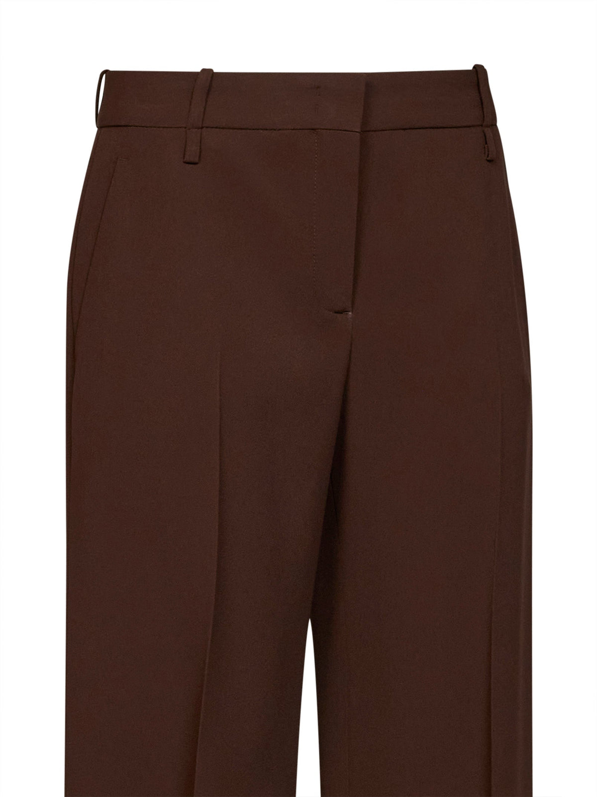 Ermanno Scervino Women Chestnut Interlock Bootcut Trousers ERMANO SCERVINO