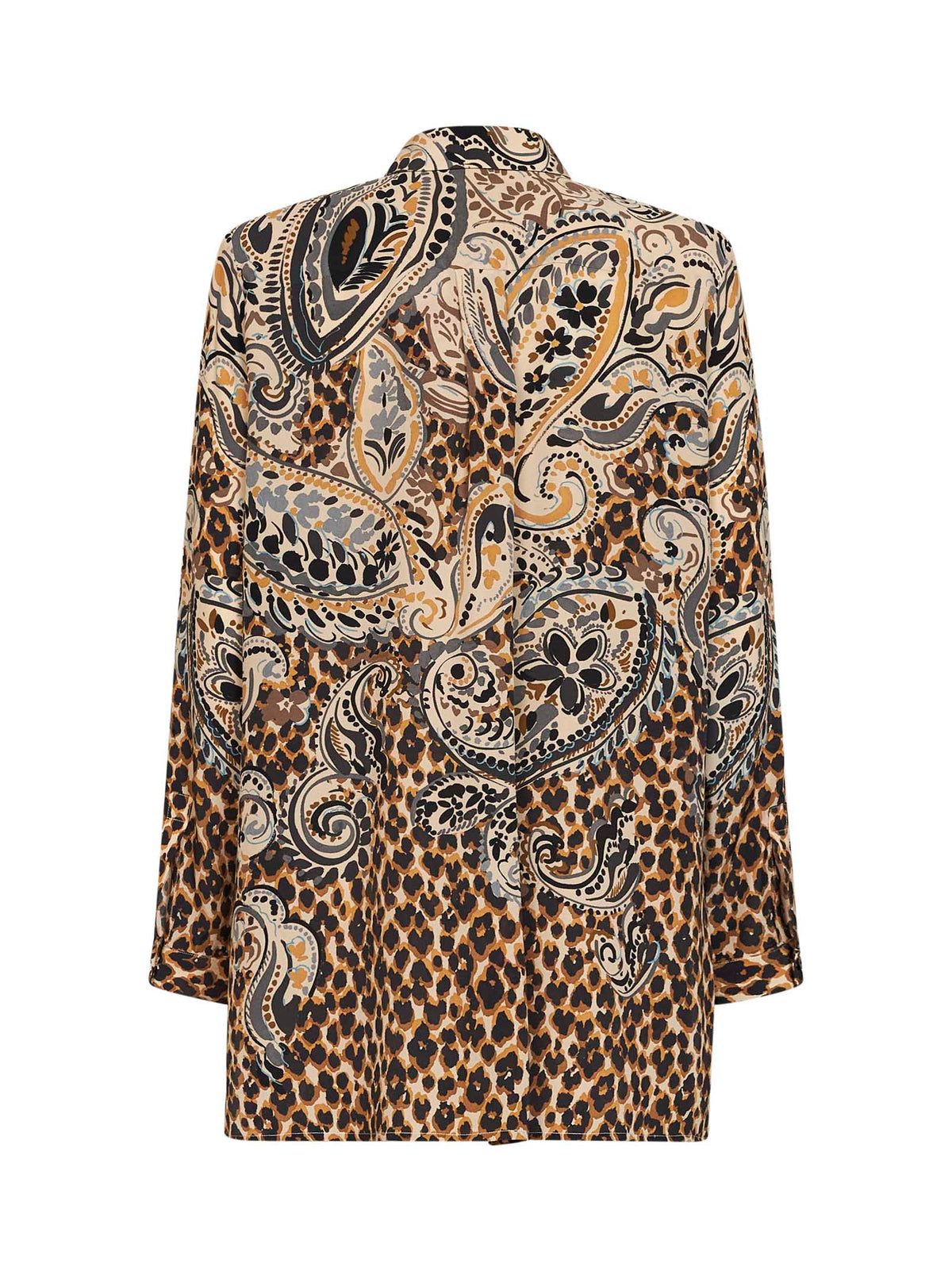 Etro Women Beige Printed Silk Long Shirt ETRO