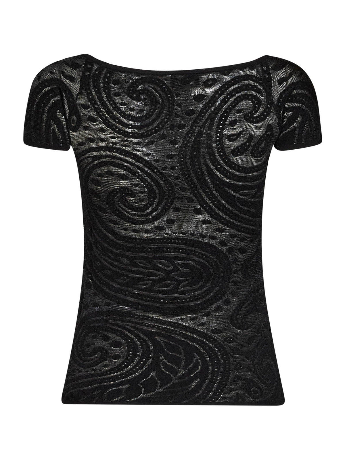Etro Women Black Paisley Jacquard Knit Off-The-Shoulder Top ETRO