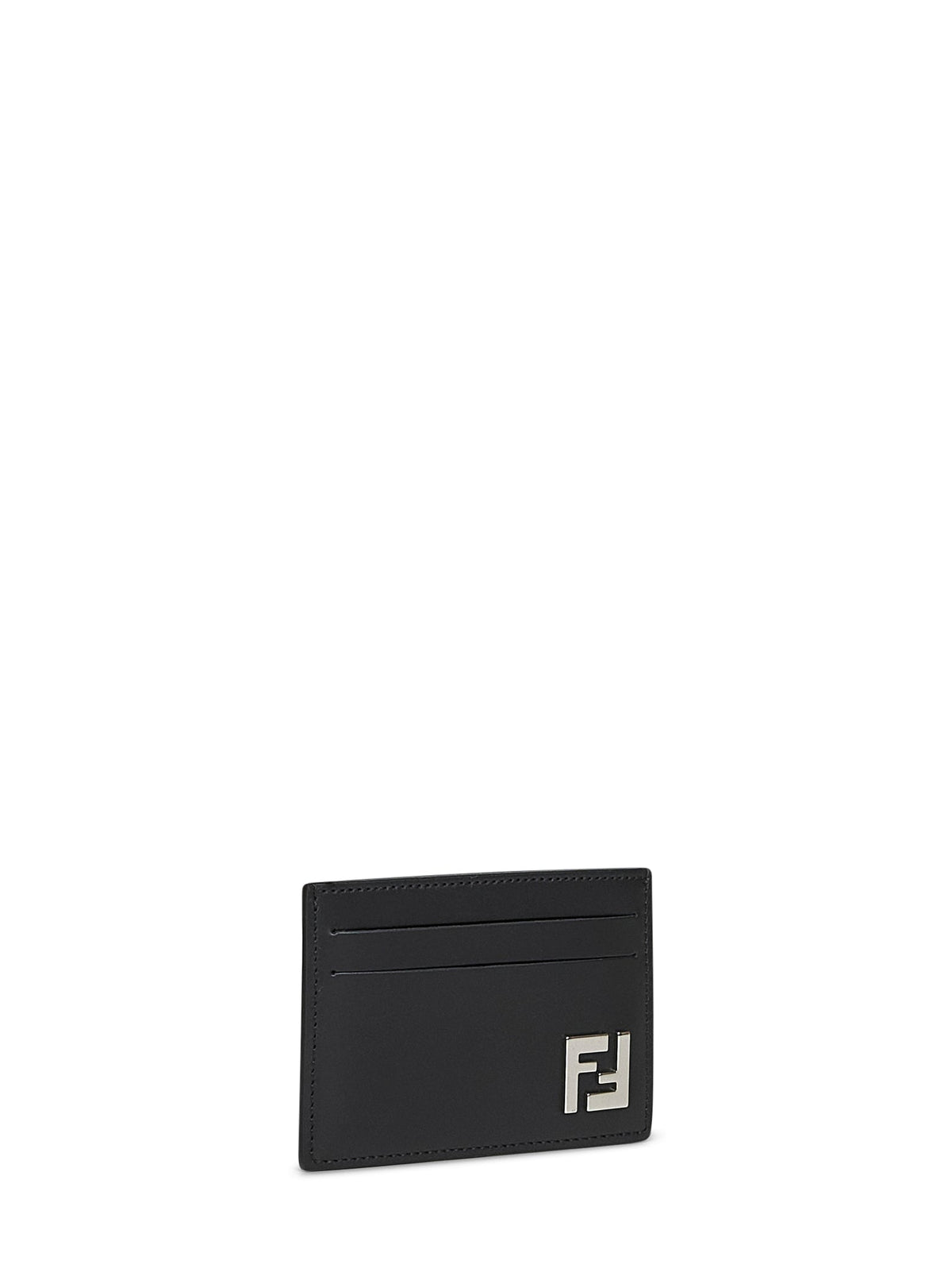 Fendi Men Black Slim Squared Ff Card Holder FENDI