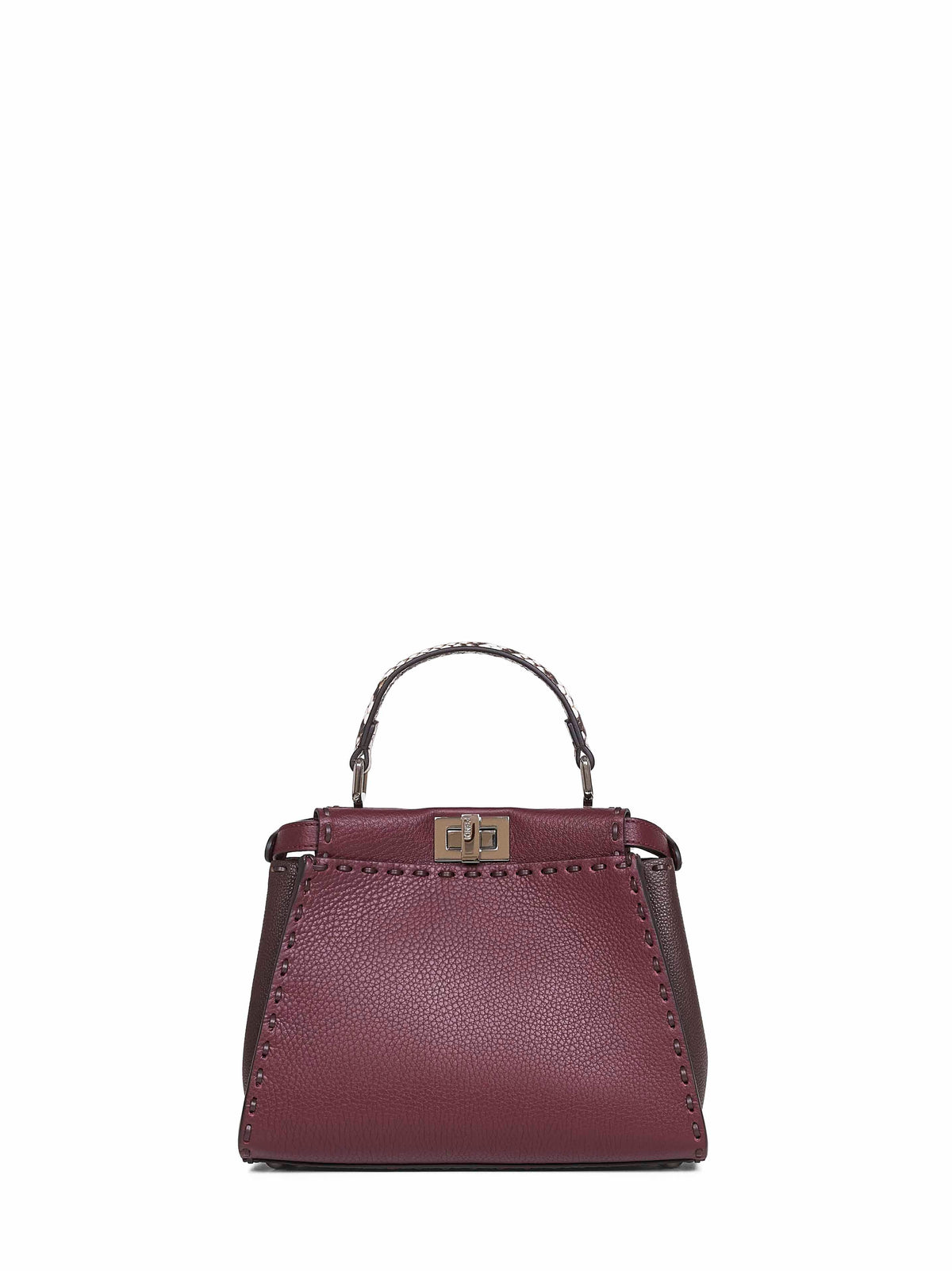 Fendi Women Burgundy Peekaboo Mini Handbag FENDI
