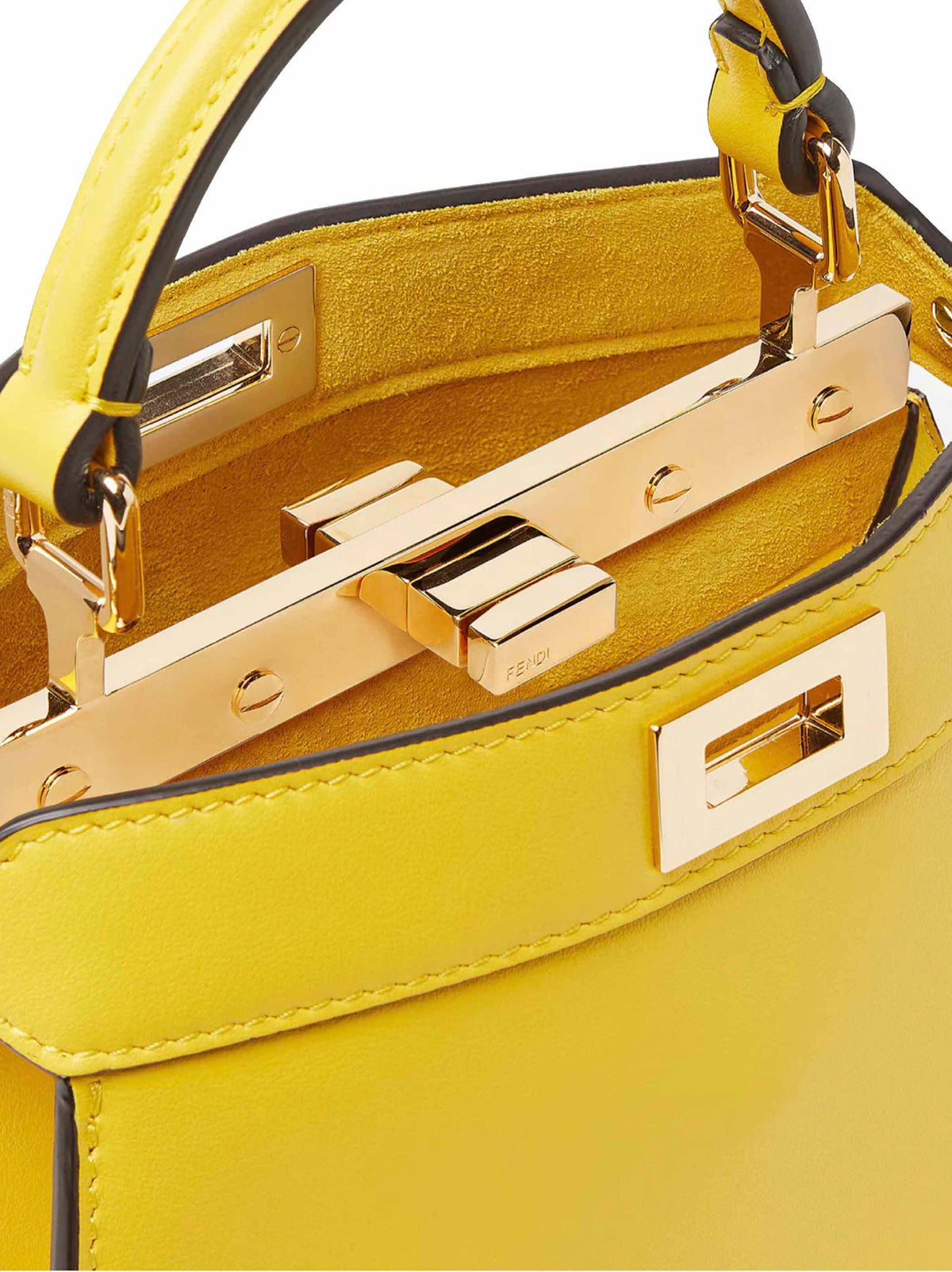Fendi Women Broom Yellow Peekaboo Iseeu Petite Bag FENDI