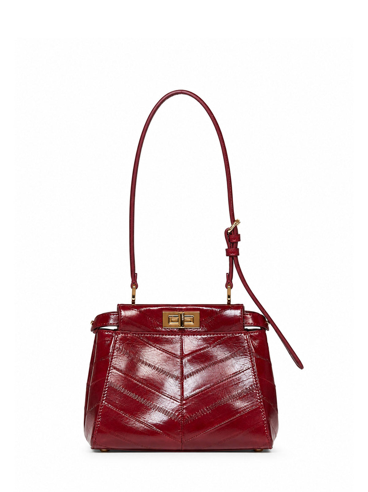 Fendi Women Dark Red My Peekaboo Xs Crossbody Bag FENDI