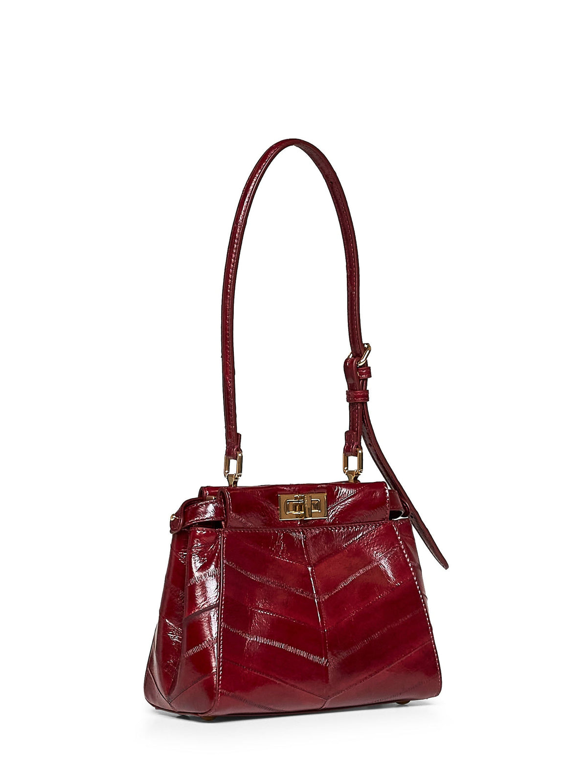 Fendi Women Dark Red My Peekaboo Xs Crossbody Bag FENDI