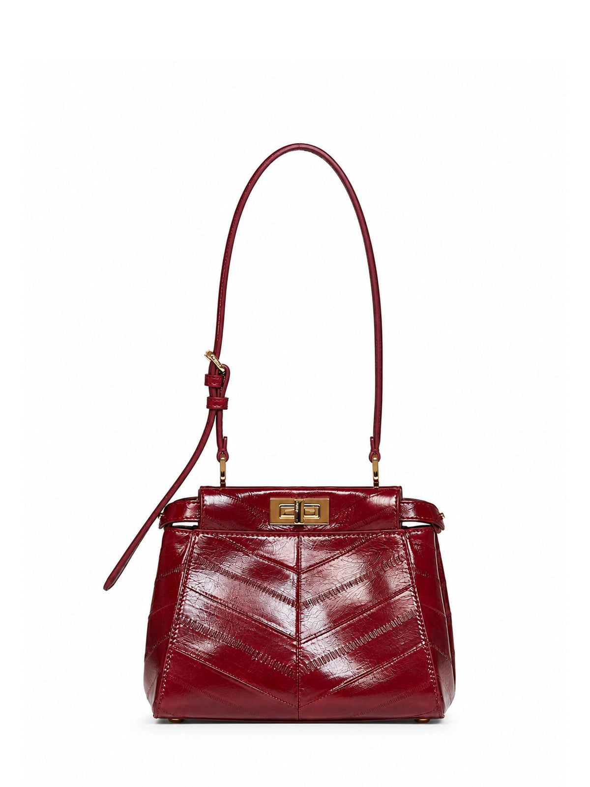 Fendi Women Dark Red My Peekaboo Xs Crossbody Bag FENDI