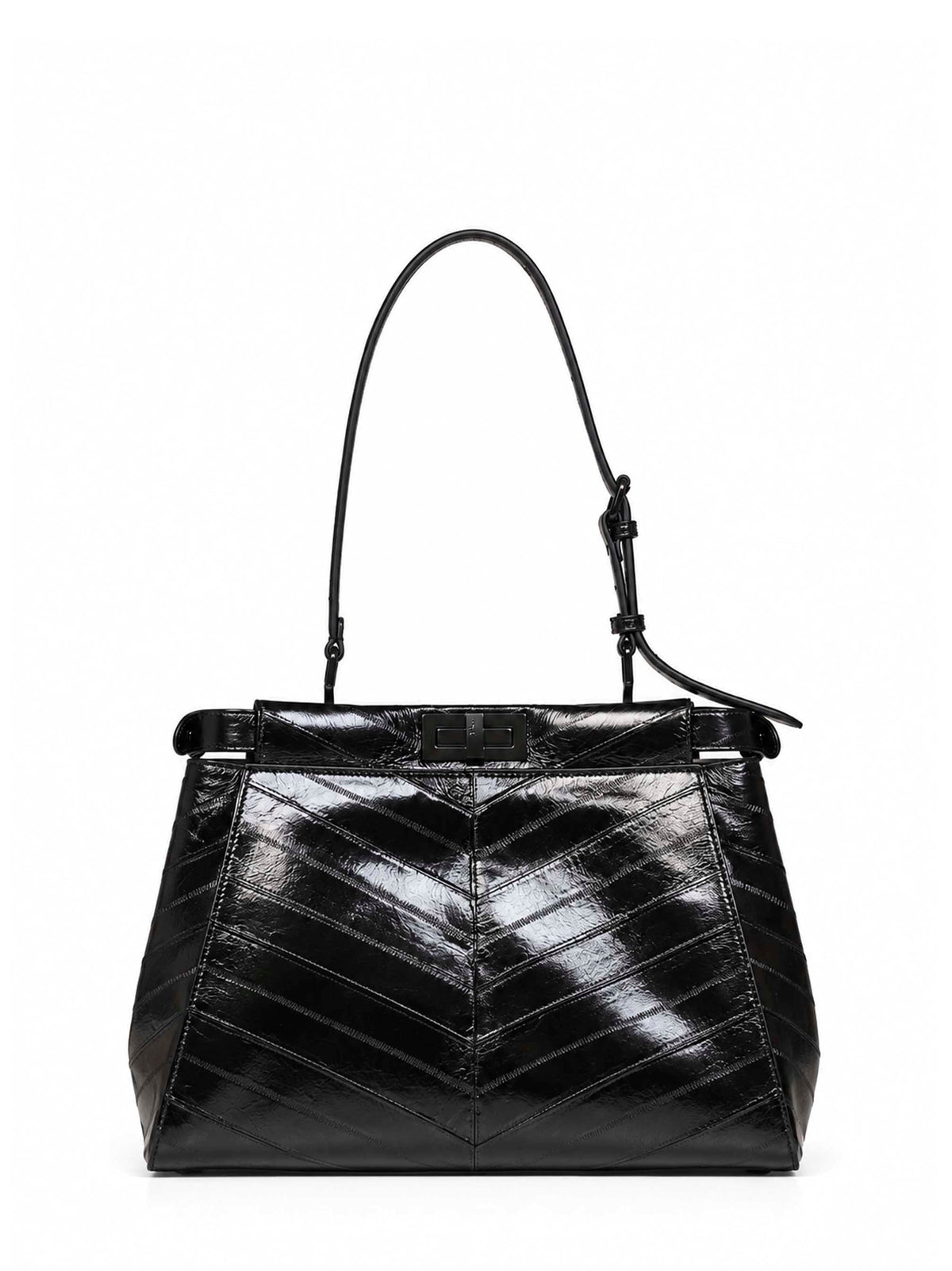 Fendi Women Black My Peekaboo Medium Handbag FENDI