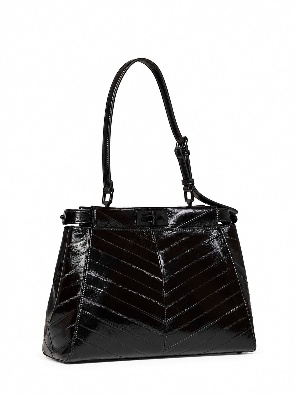 Fendi Women Black My Peekaboo Medium Handbag FENDI