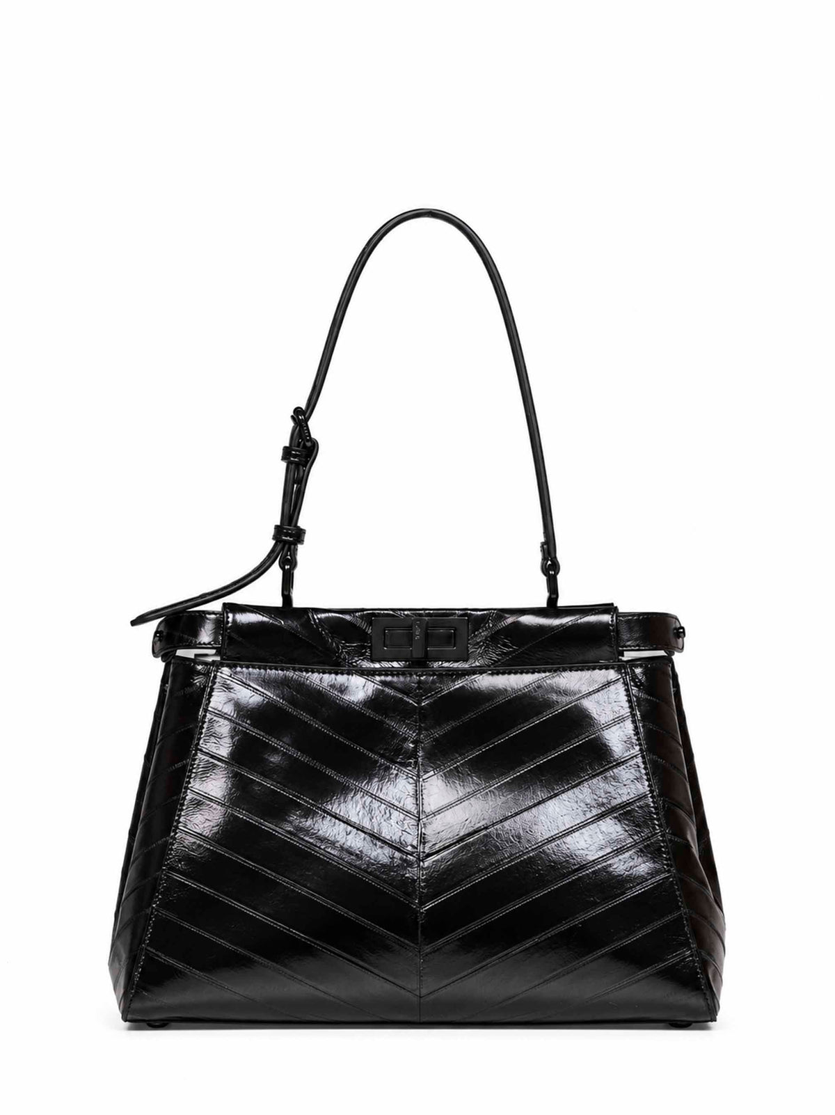 Fendi Women Black My Peekaboo Medium Handbag FENDI