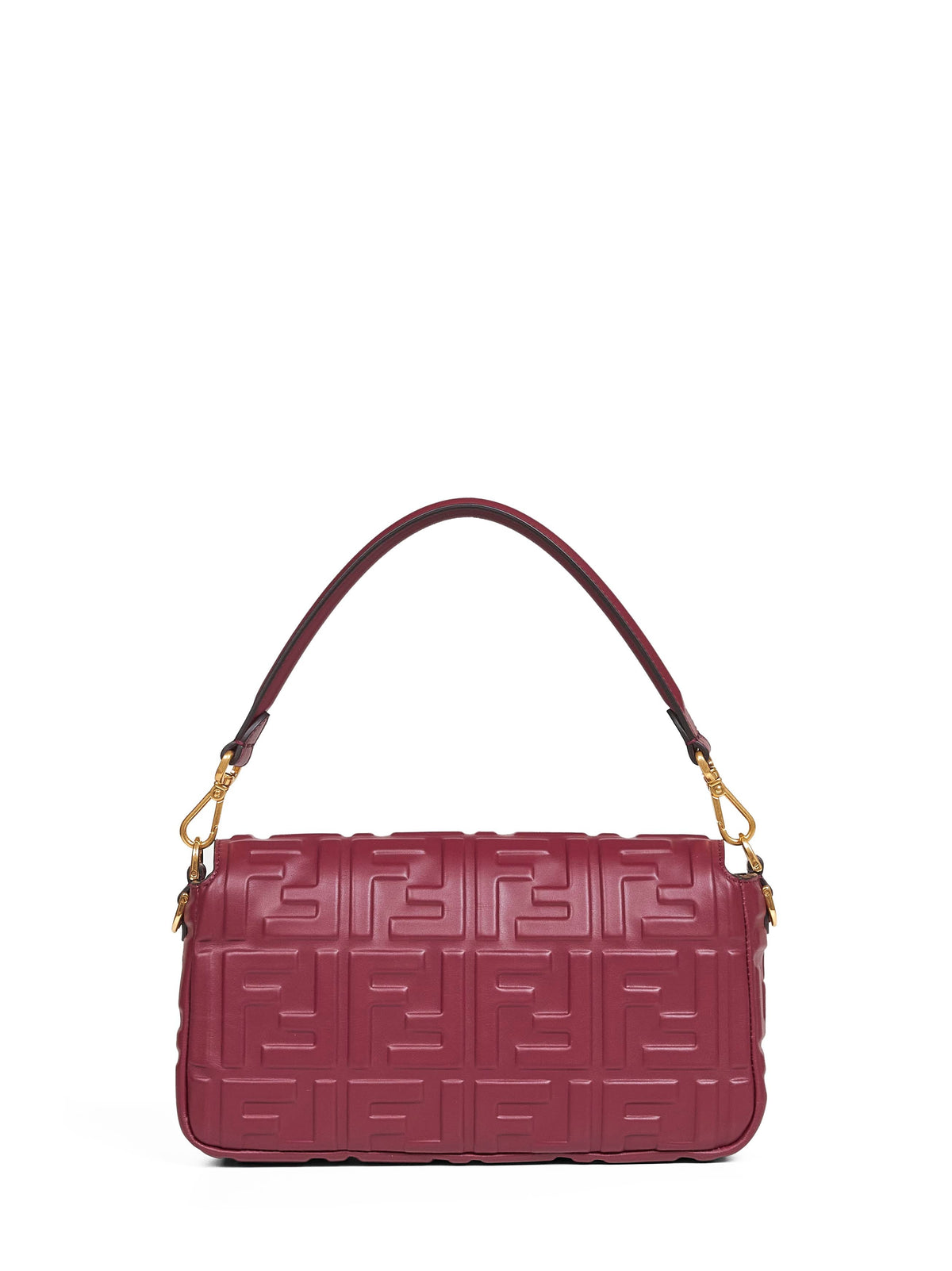 Fendi Women Burgundy Baguette Shoulder Bag FENDI