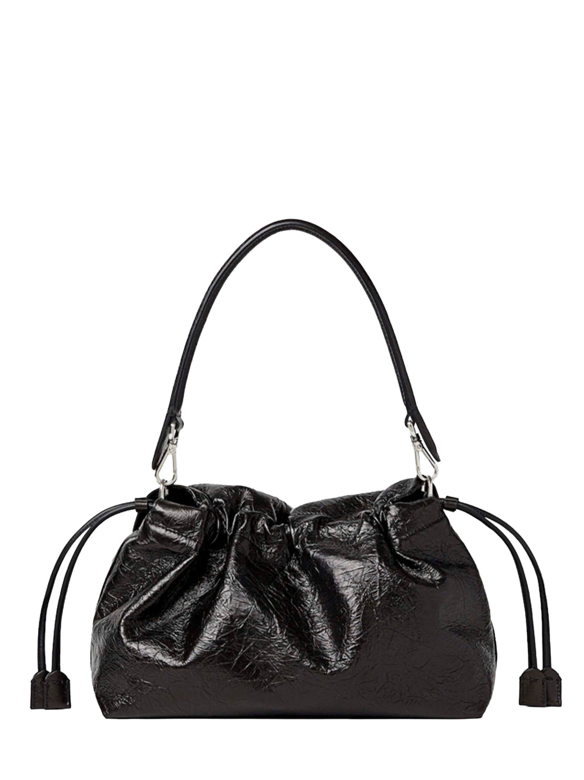 Fendi Women Black Baguette Soft Large Shoulder Bag FENDI