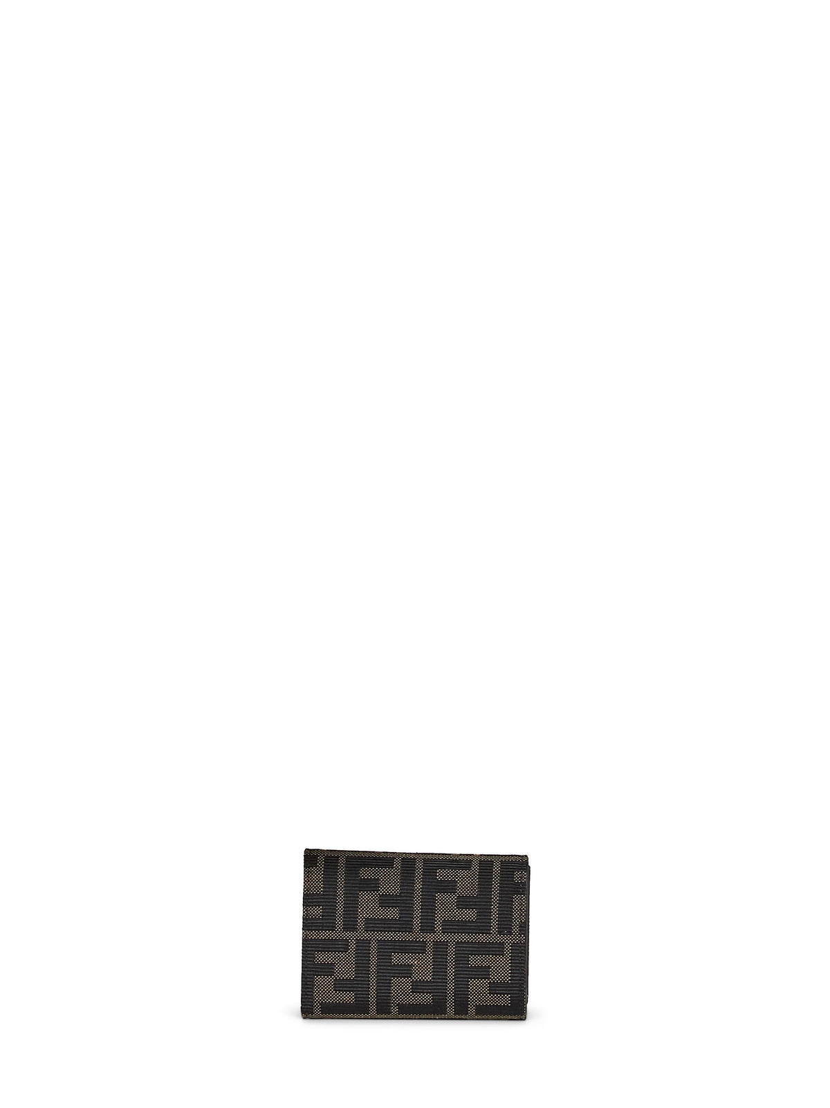 Fendi Women Brown Mini Trifold Tube Compact Wallet FENDI