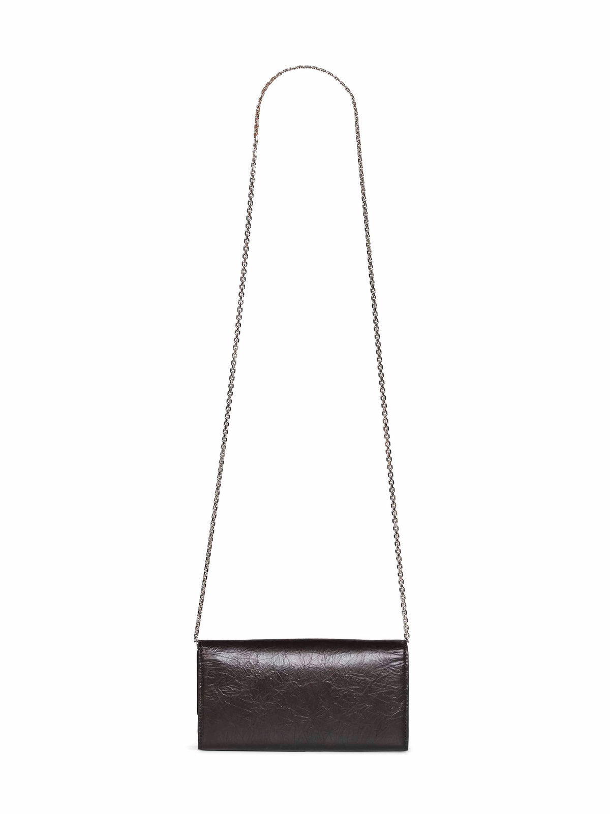 Fendi Women Black Continental With Chain Tube Wallet On Chain FENDI