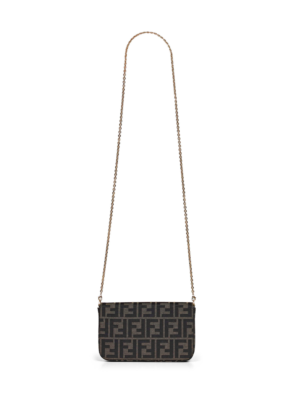 Fendi Women Tobacco Brown Wallet On Chain Tube Compact Wallet On Chain FENDI