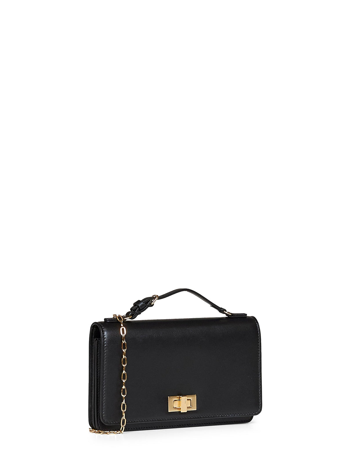 Fendi Women Black Peekaboo Wallet On Chain FENDI