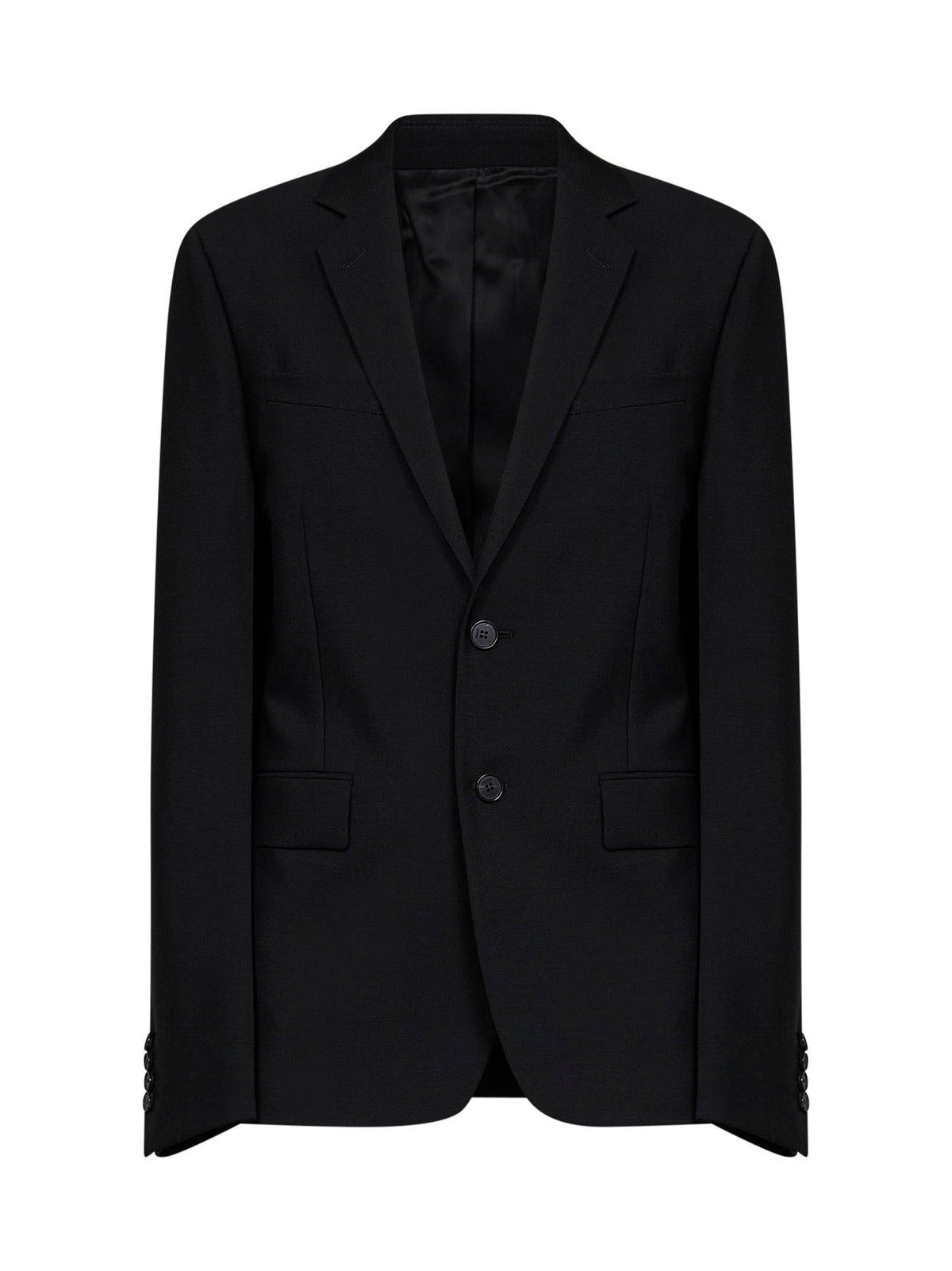 Fendi Women Black Kid Mohair Single-Breasted Blazer FENDI