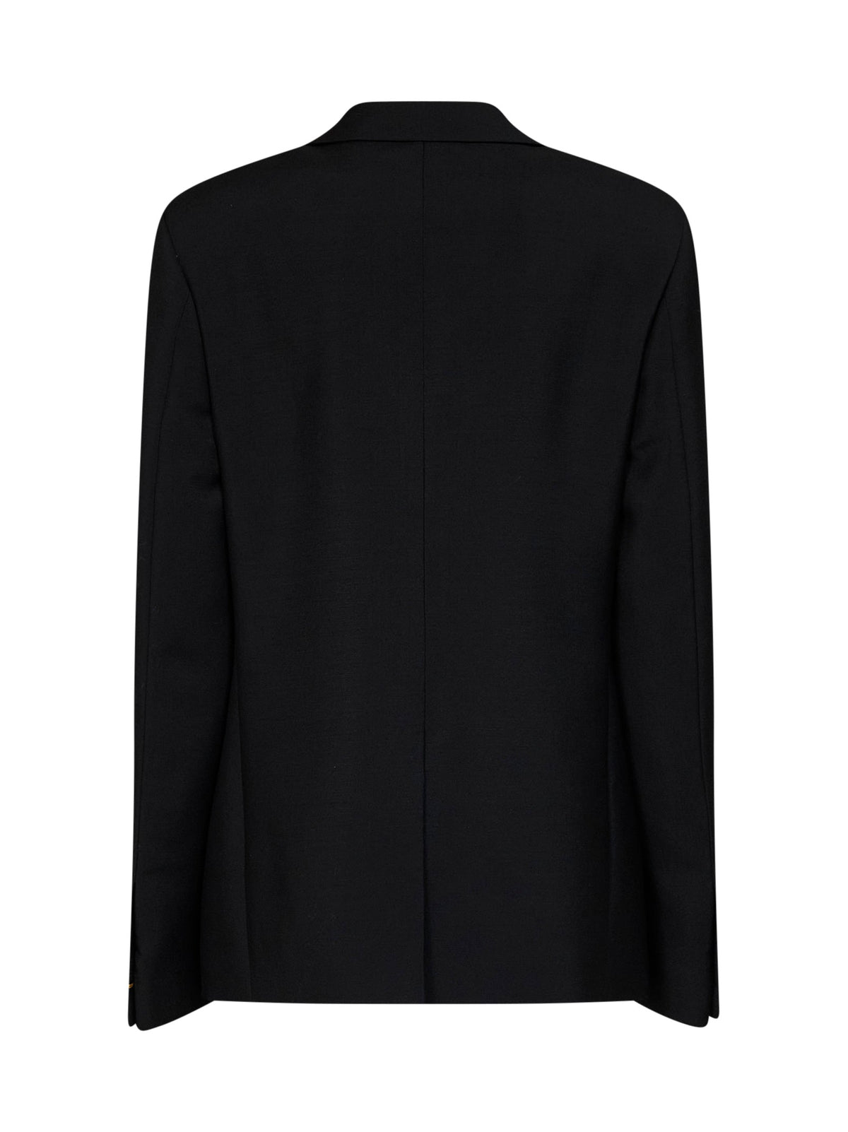 Fendi Women Black Kid Mohair Single-Breasted Blazer FENDI