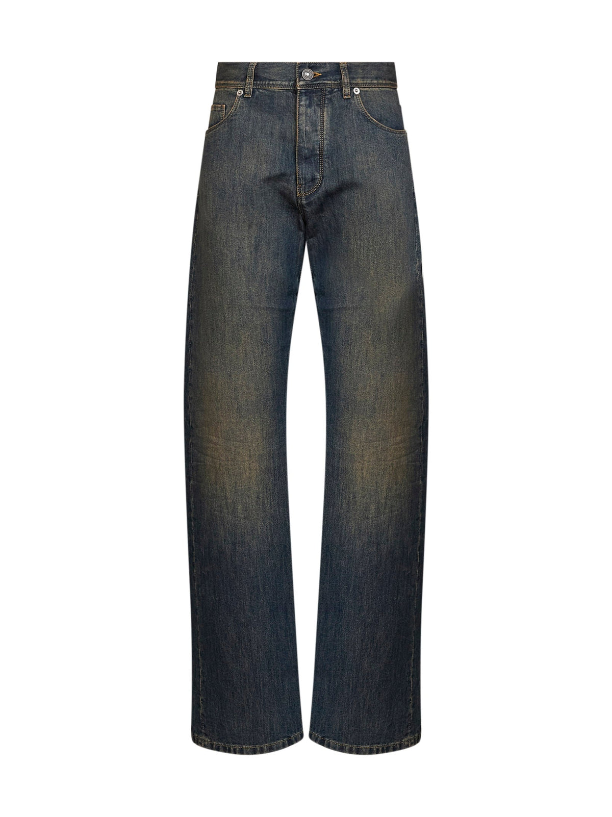 Fendi Women Blue Washed Denim Long Jeans FENDI