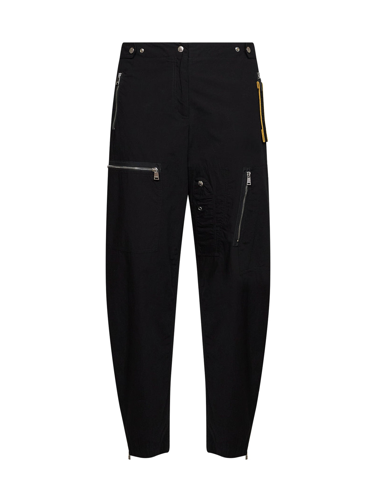 Fendi Women Black Parachute Canvas Cargo Trousers FENDI