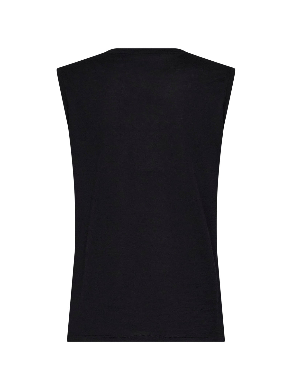 Fendi Women Black Lightweight Organic Jersey Ti Amo-Print Sleeveless Top FENDI
