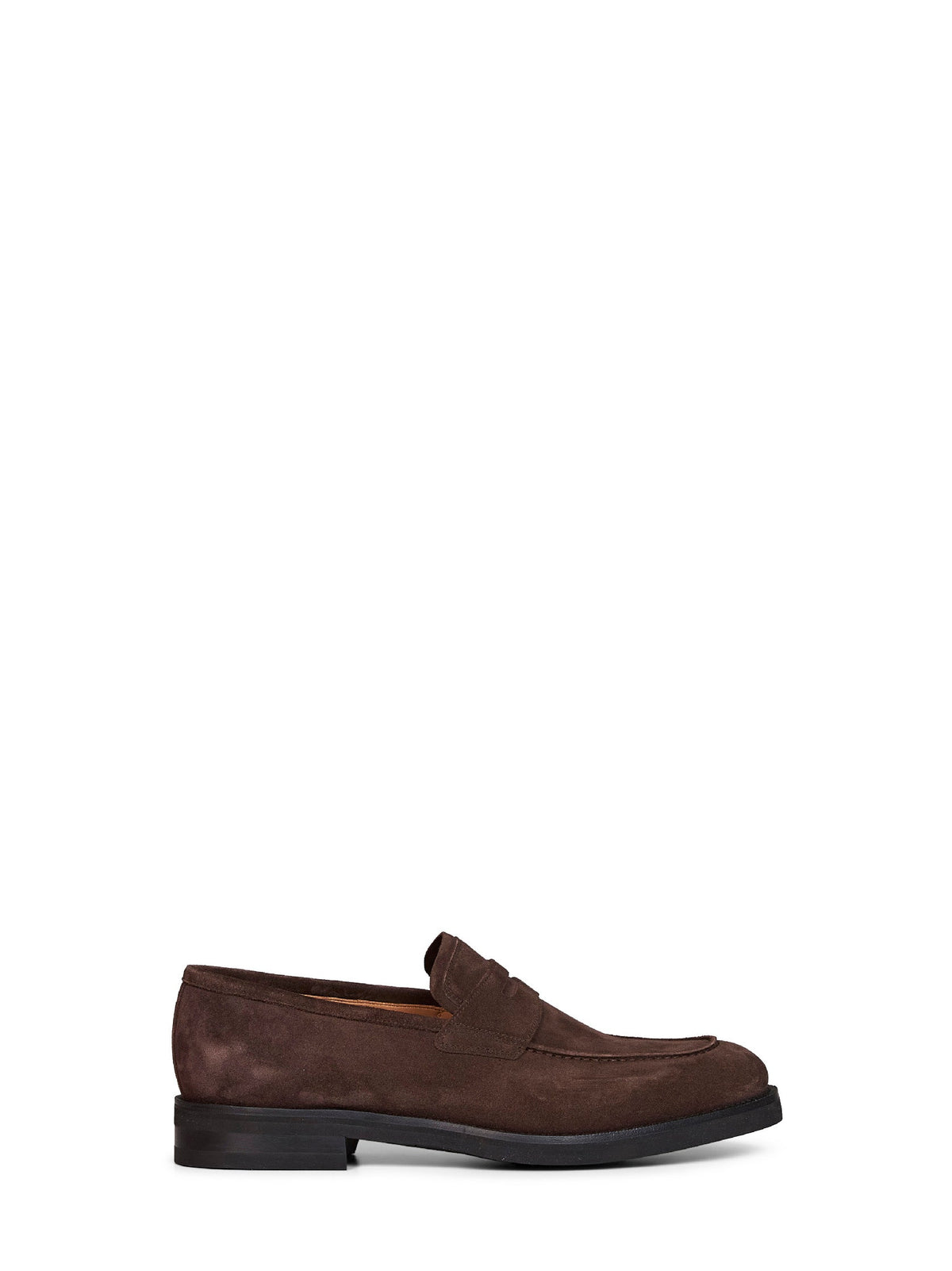 Ferragamo Men Bark Brown Suede Stefano Penny Loafers FERRAGAMO