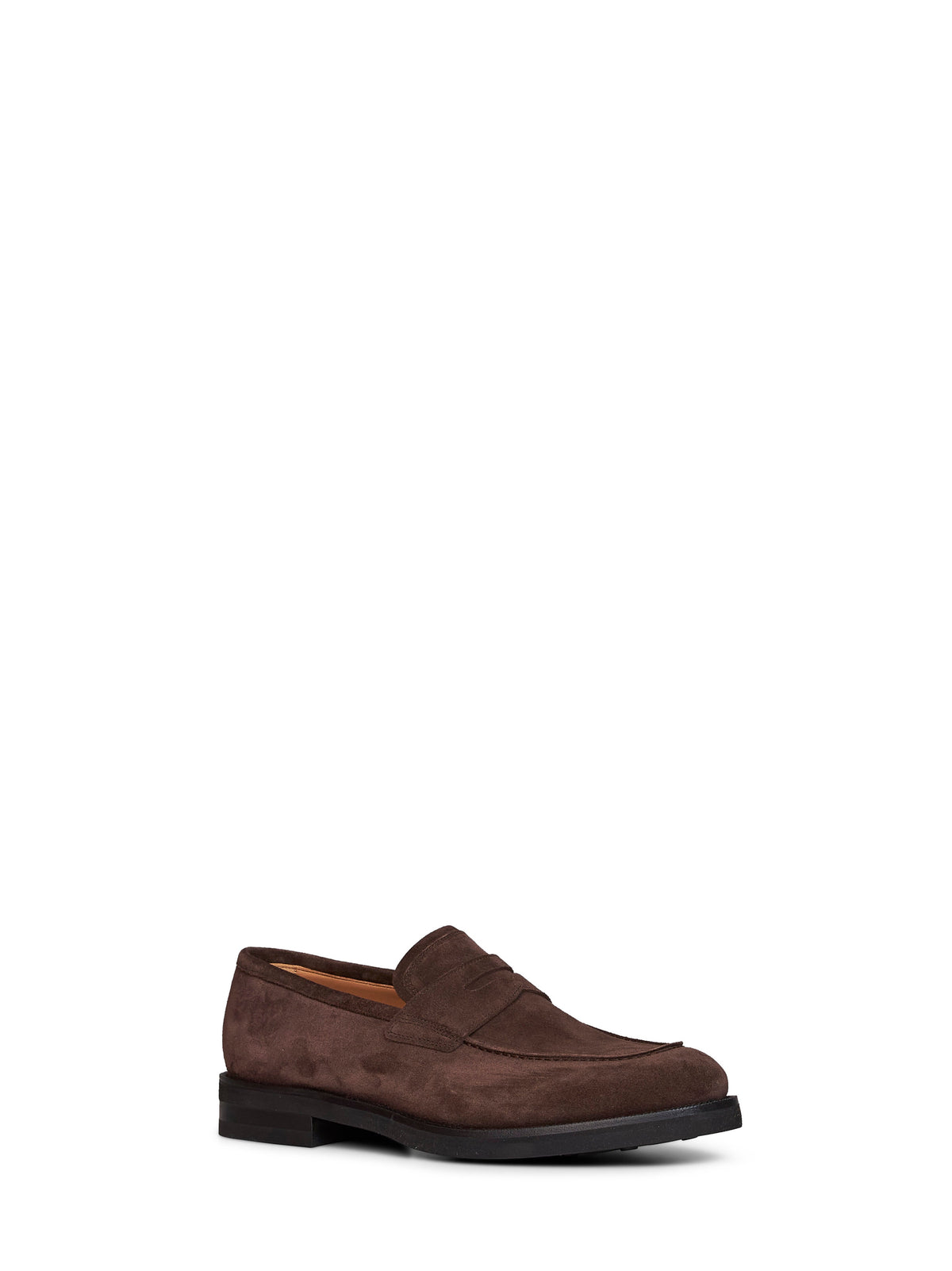 Ferragamo Men Bark Brown Suede Stefano Penny Loafers FERRAGAMO