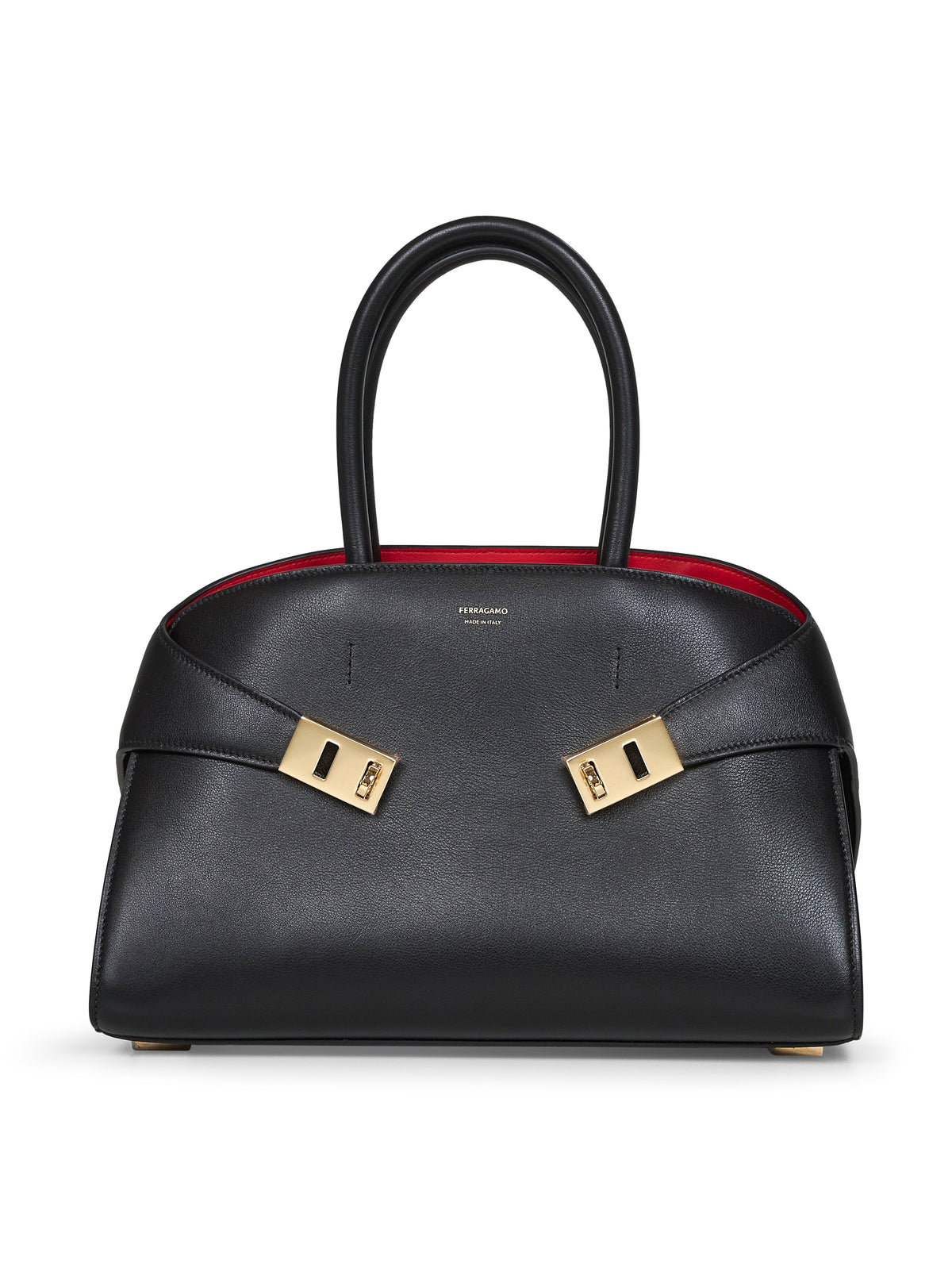 Ferragamo Women Black Hug (M) Top Handle Bag FERRAGAMO